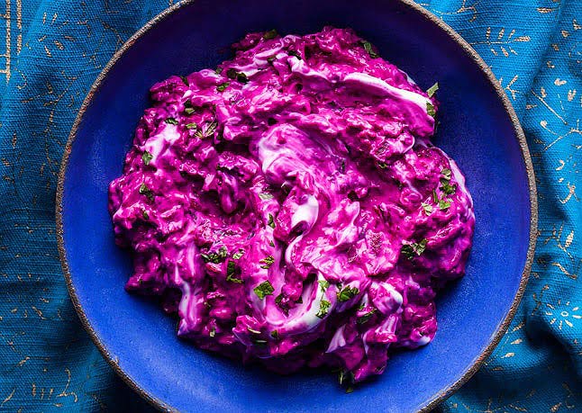 beet yogurt with herbs 646 1