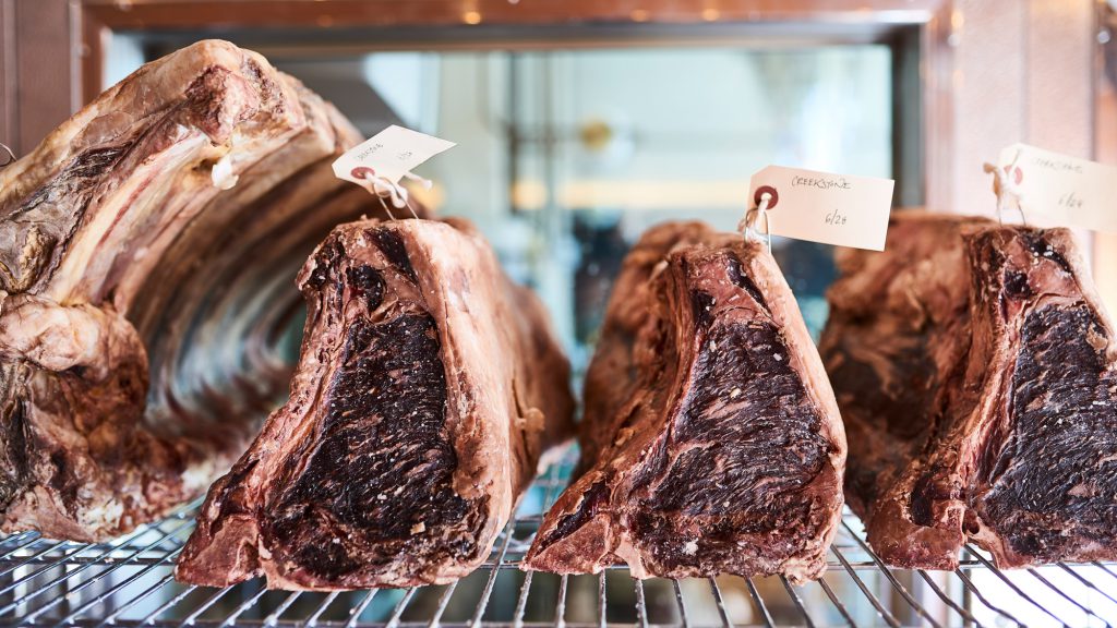 Dry-Aged Beef - Resting process is controlled in cold fridge
