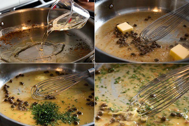 Parmesan Crunch Salmon Recipe - Picata lemon sauce preperation